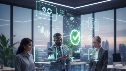 求人票作成ツールがCRMなどの外部システムと自動連携している概念図