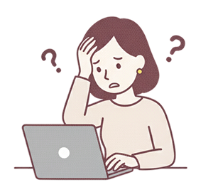 品質がバラバラな複数の求人票を前に、困惑するマネージャー